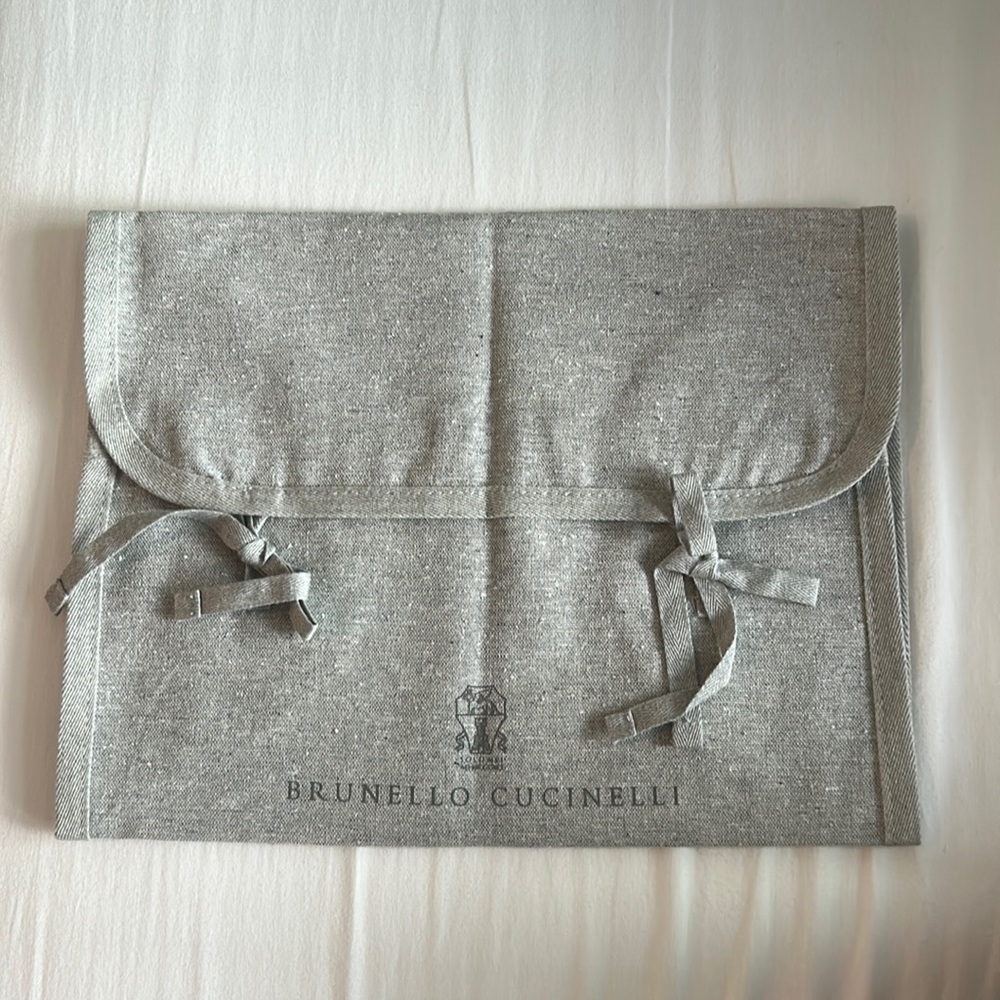 Brunello Cucinelli scarf dust bag storage/travel linen case